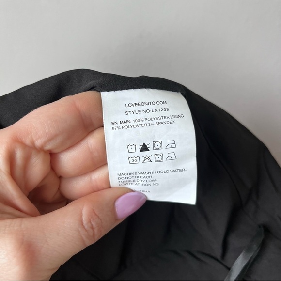 Love Bonito Black Textured Xibrey Padded Bustier Top 4 / S NWT - Picture 8 of 9